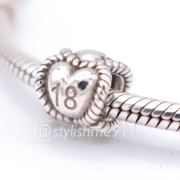 Authentic Pandora 18 Birthday Milestone Charm - 791047 - Picture 2 of 9